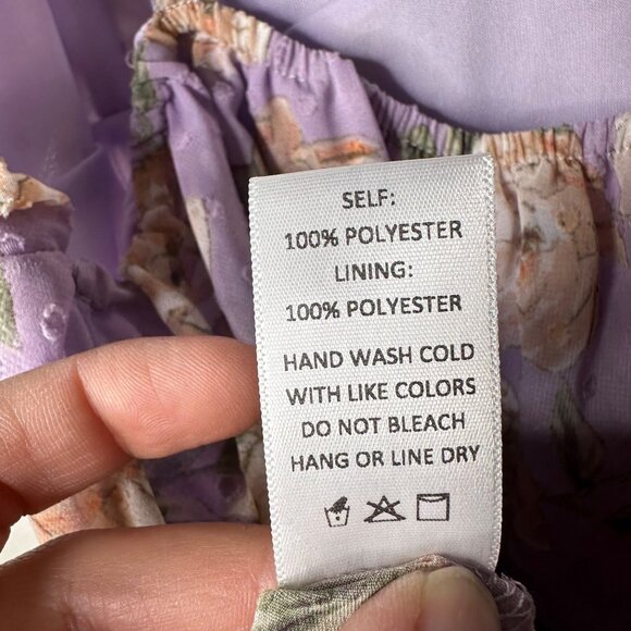 Sage The Label Viola Floral Cami Top Size Large Purple Spring New - Picture 6 of 6